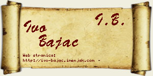 Ivo Bajac vizit kartica